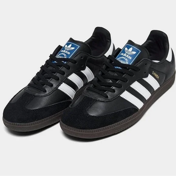 Adidas Samba OG Retro Leather Sneakers Black White Size WOMEN'S 7.5 - Picture 9 of 13